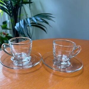 Espresso cups with saucers set of 2